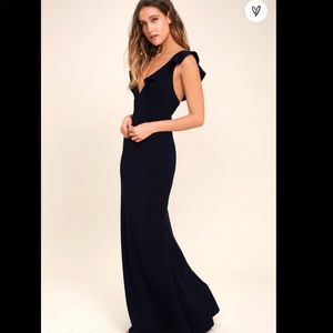 LULUS Navy maxi dress